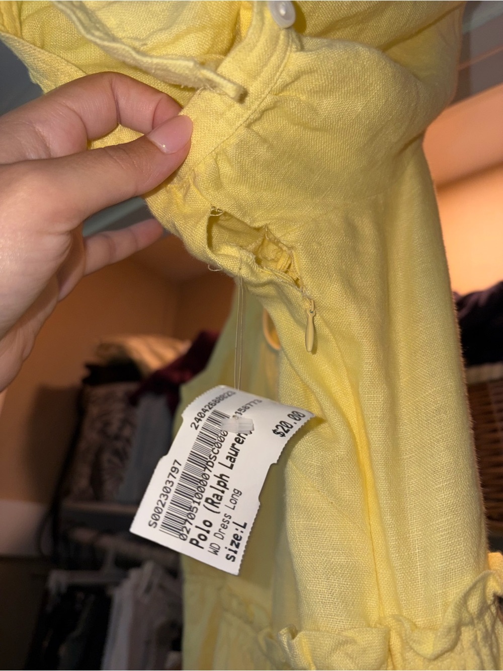 Ralph Lauren Yellow Puff Sleeve Maxi Dress - Picture 3 of 7